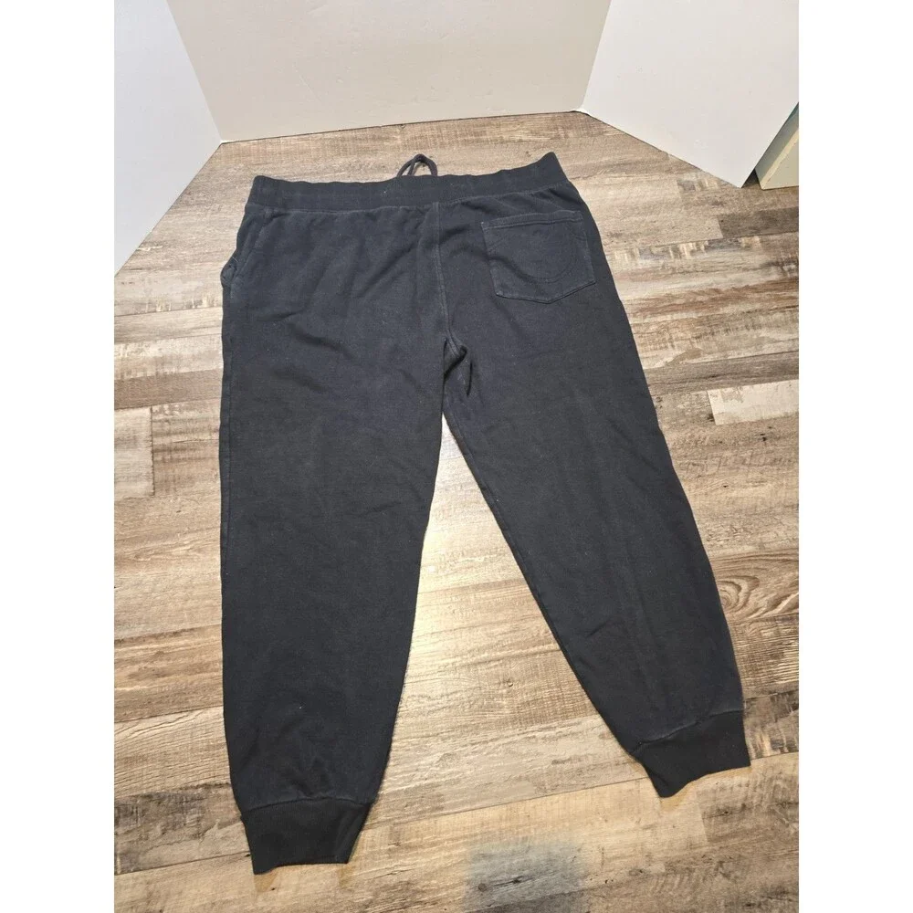 True Religion Sweatpants 2XL Black Logo Joggers            #178